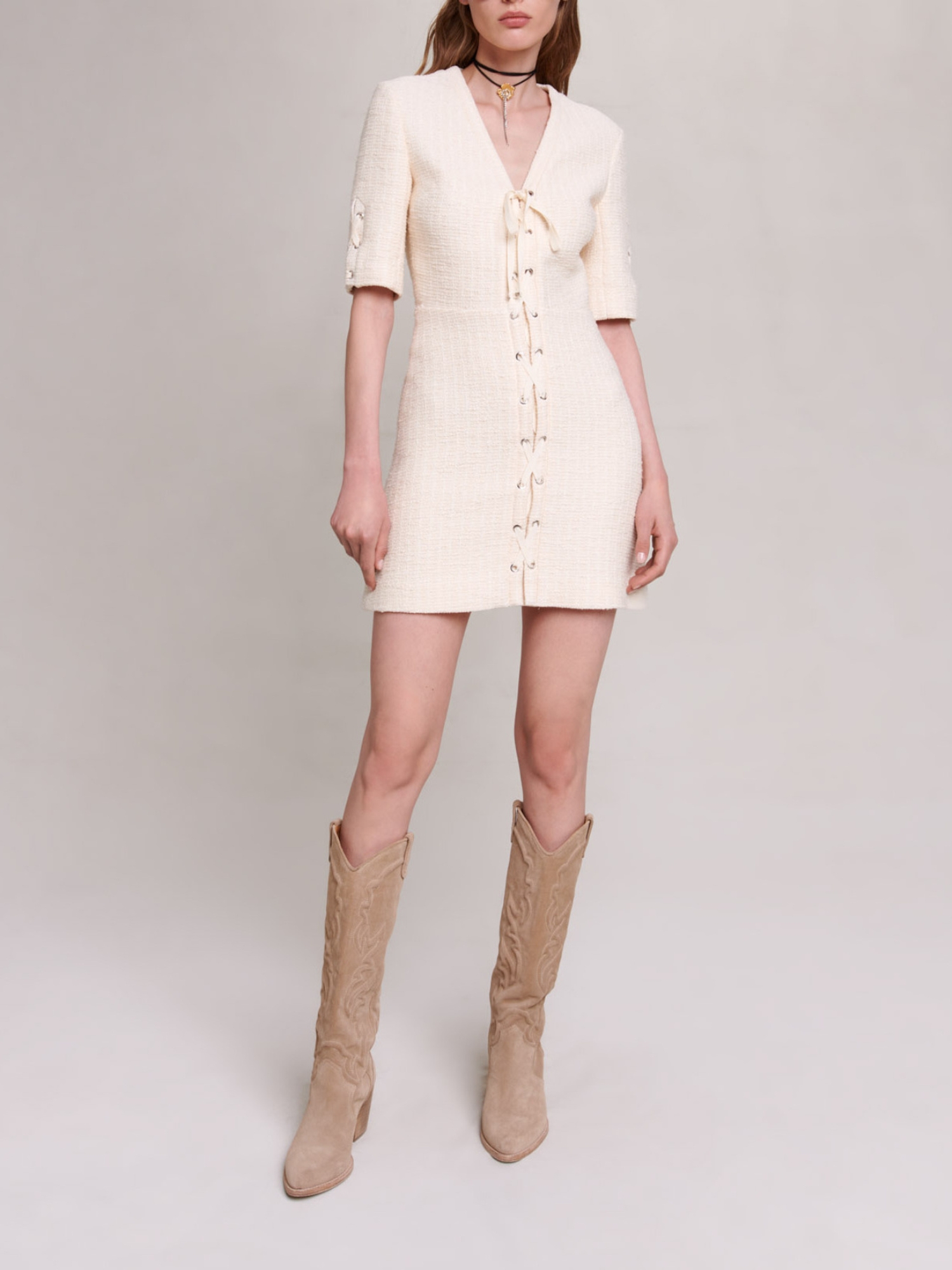 Short tweed dress