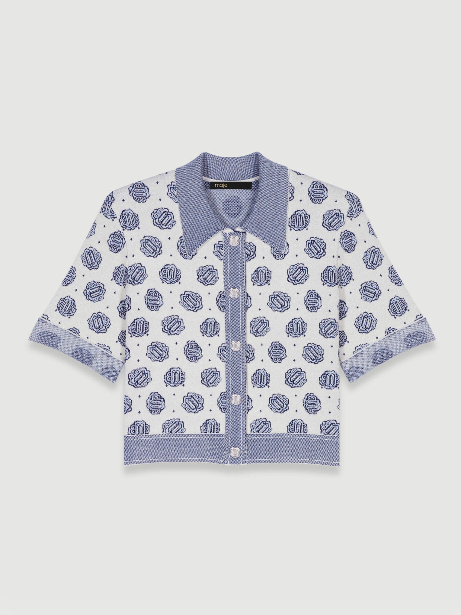 Monogramm Clover Ecru/Blau