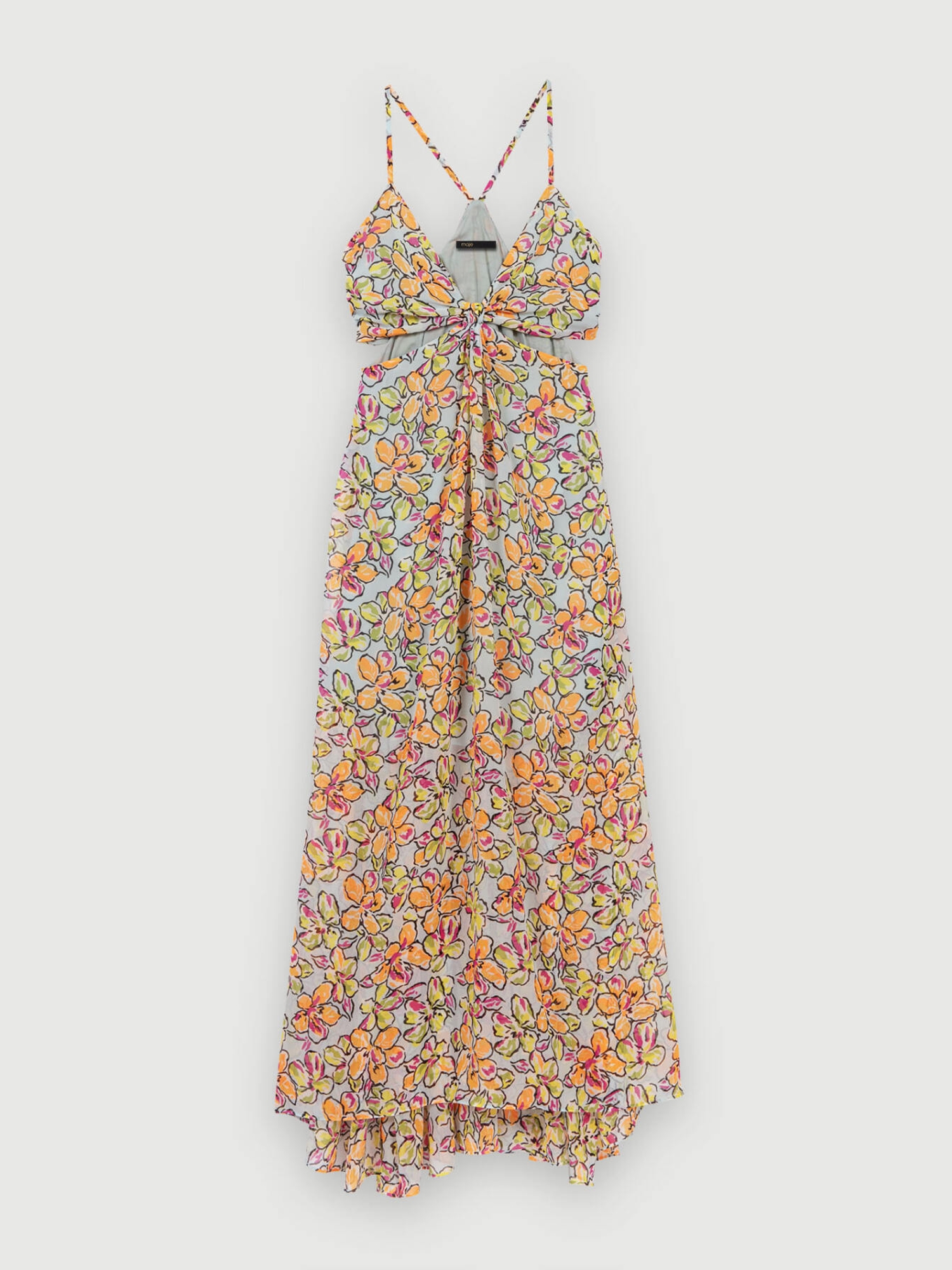 Imprime Hibiscus Orange/Bleu