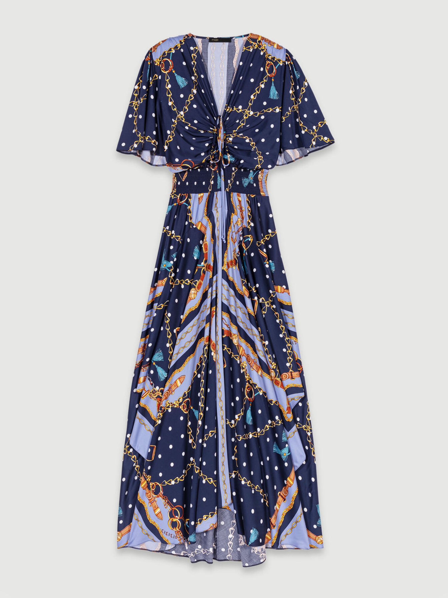 Chain Scarf Print Blue