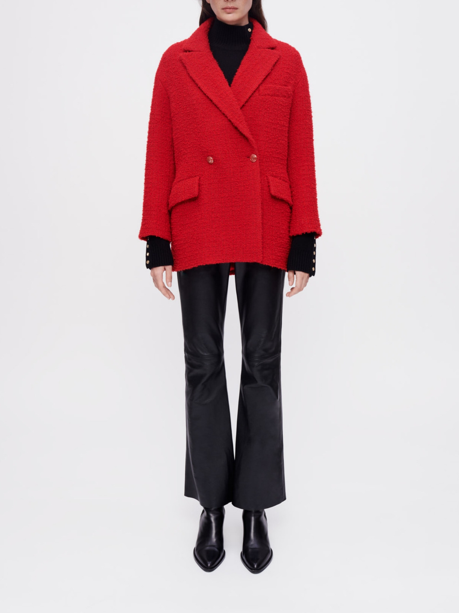 Fancy red tweed coat