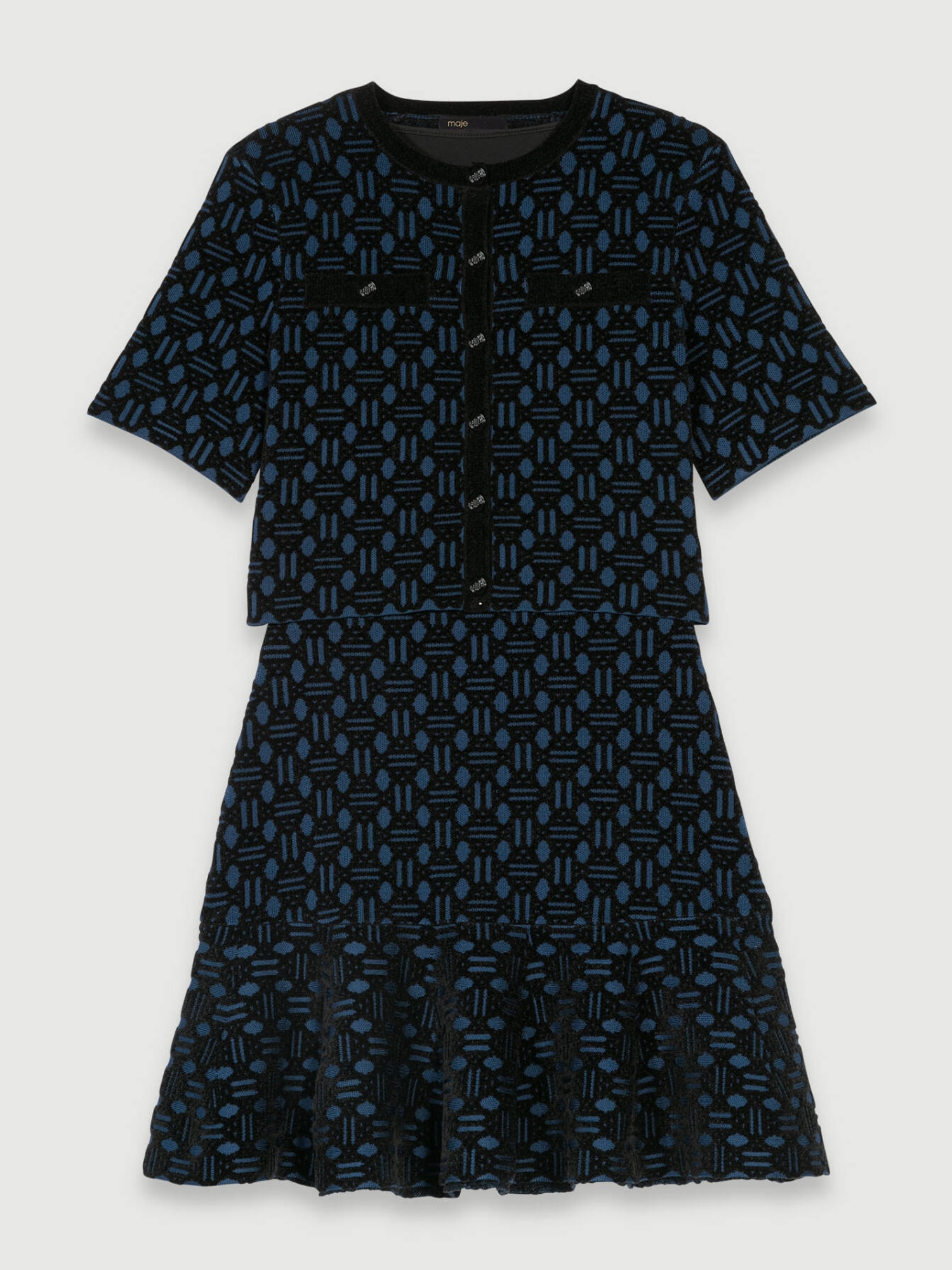 Robe en maille effet 2-en-1