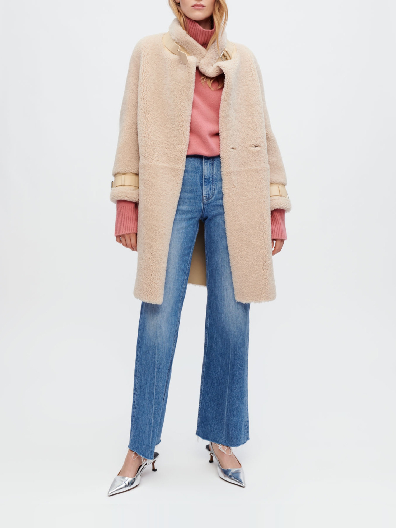 Abrigo de borreguito y piel