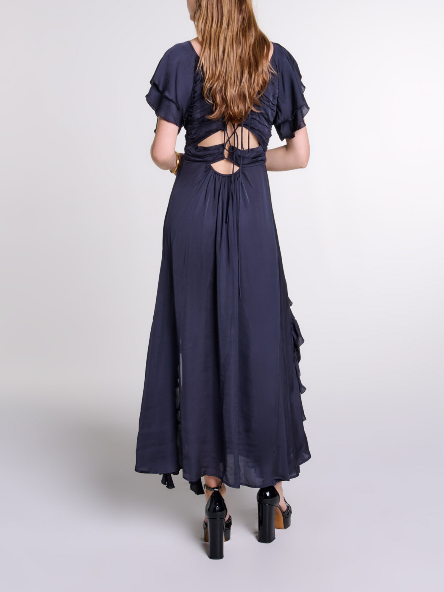 Vestido largo con espalda abierta