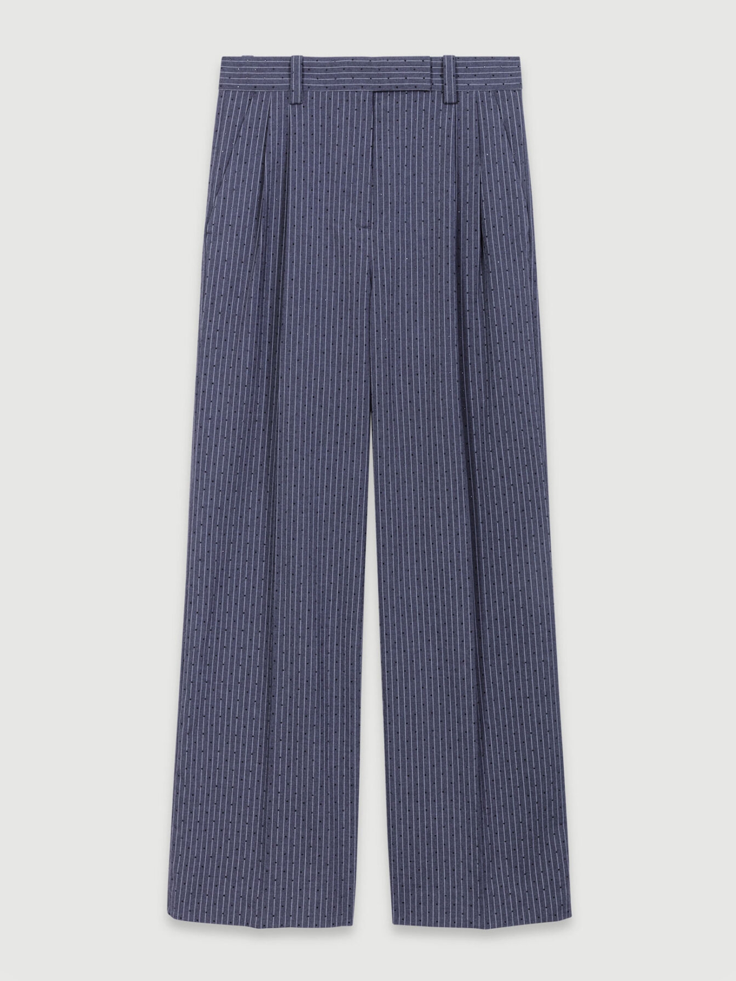 Grey Rhinestone  Tennis Stripe