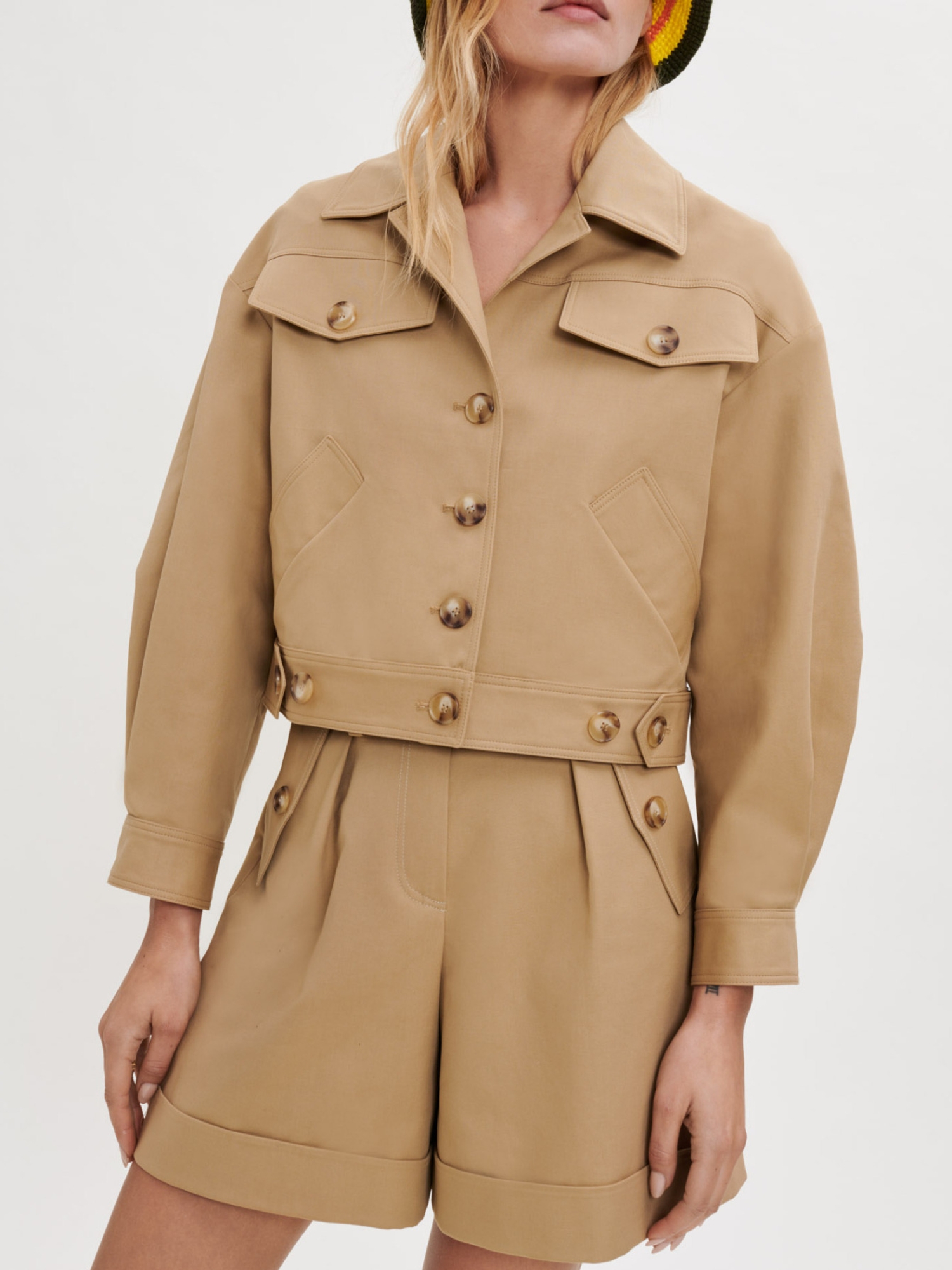 Cropped cotton jacket