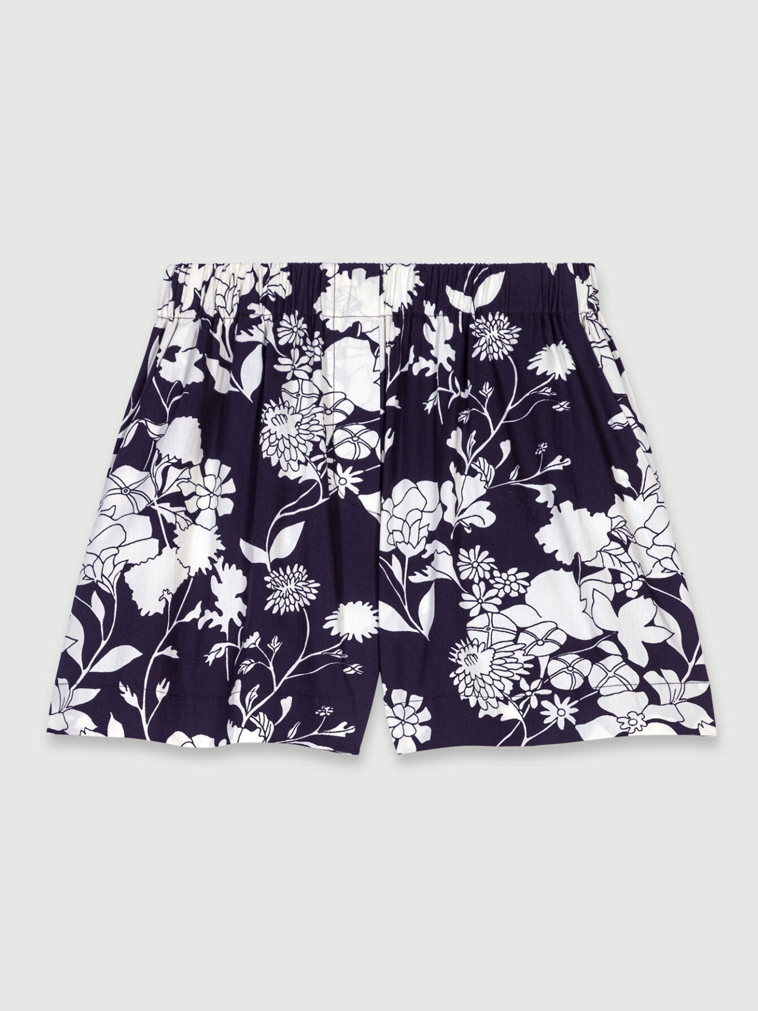 Print Ecru Black Floral
